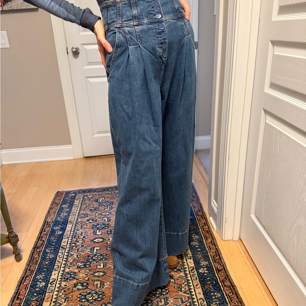 Ulla Johnson Wide Leg Denim Jeans